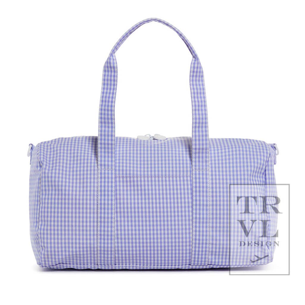 TRVL Design - Weekender - Gingham Lilac Duffel Bag