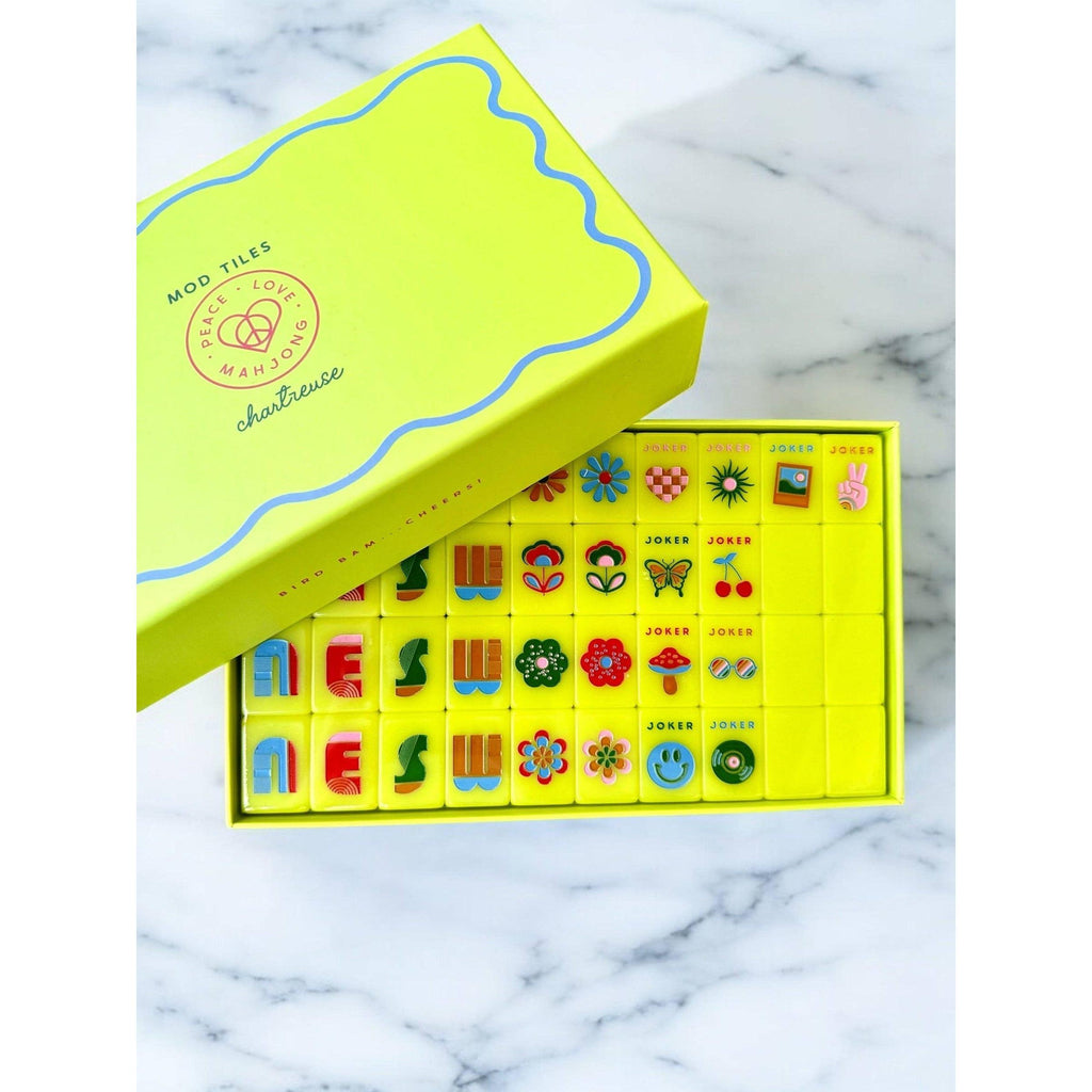 Peace Love Mahjong - Mod Tiles - Chartreuse: Chartreuse