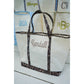 Standard Canvas Tote - Fall Collection | Customizable: Chocolate Stripes - KENZKUSTOMZ