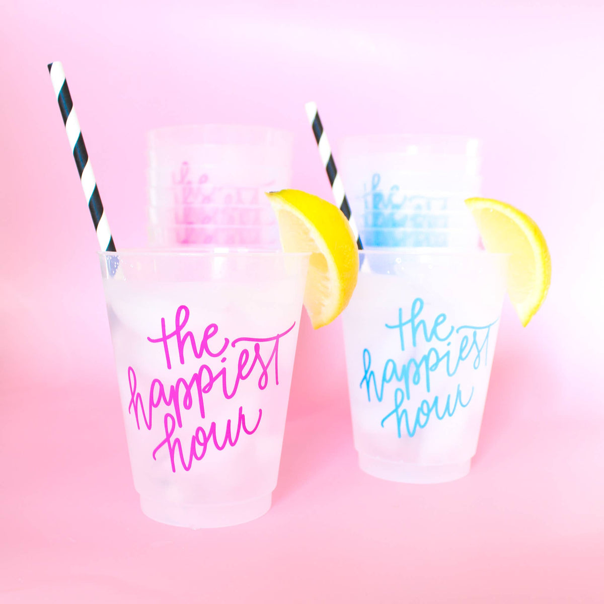 The Happiest Hour - Pink | Frosted Acrylic Cup