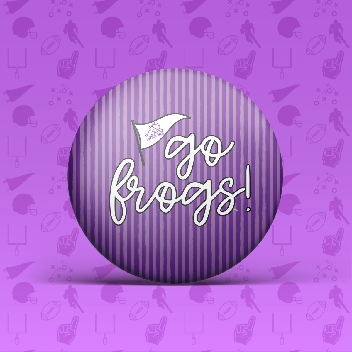| Gameday Pins: TCU GAME DAY GINHAM