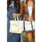 Mini Canvas Tote - Fall Collection: Chocolate Stripes - KENZKUSTOMZ