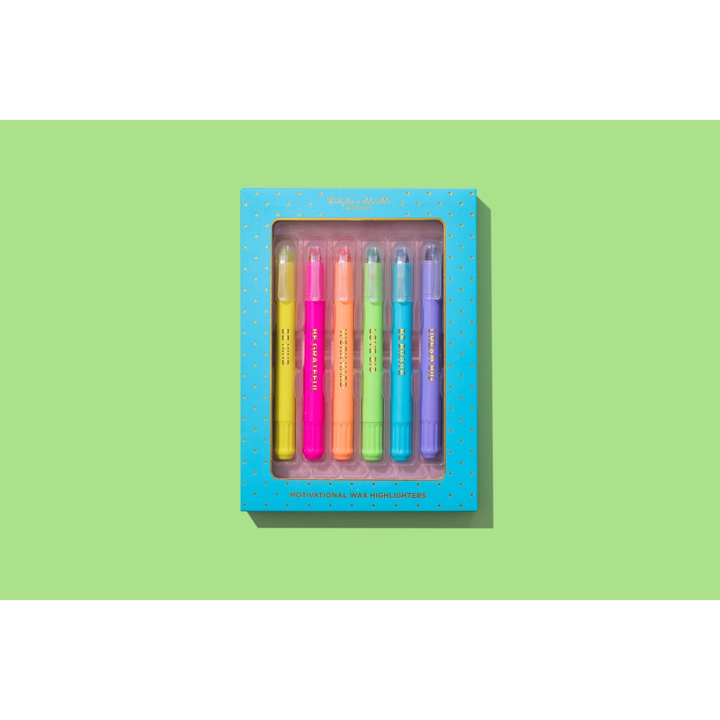 Taylor Elliott Designs - Wax Highlighter Set - Motivational - Asst Clrs - 6 Piece Set