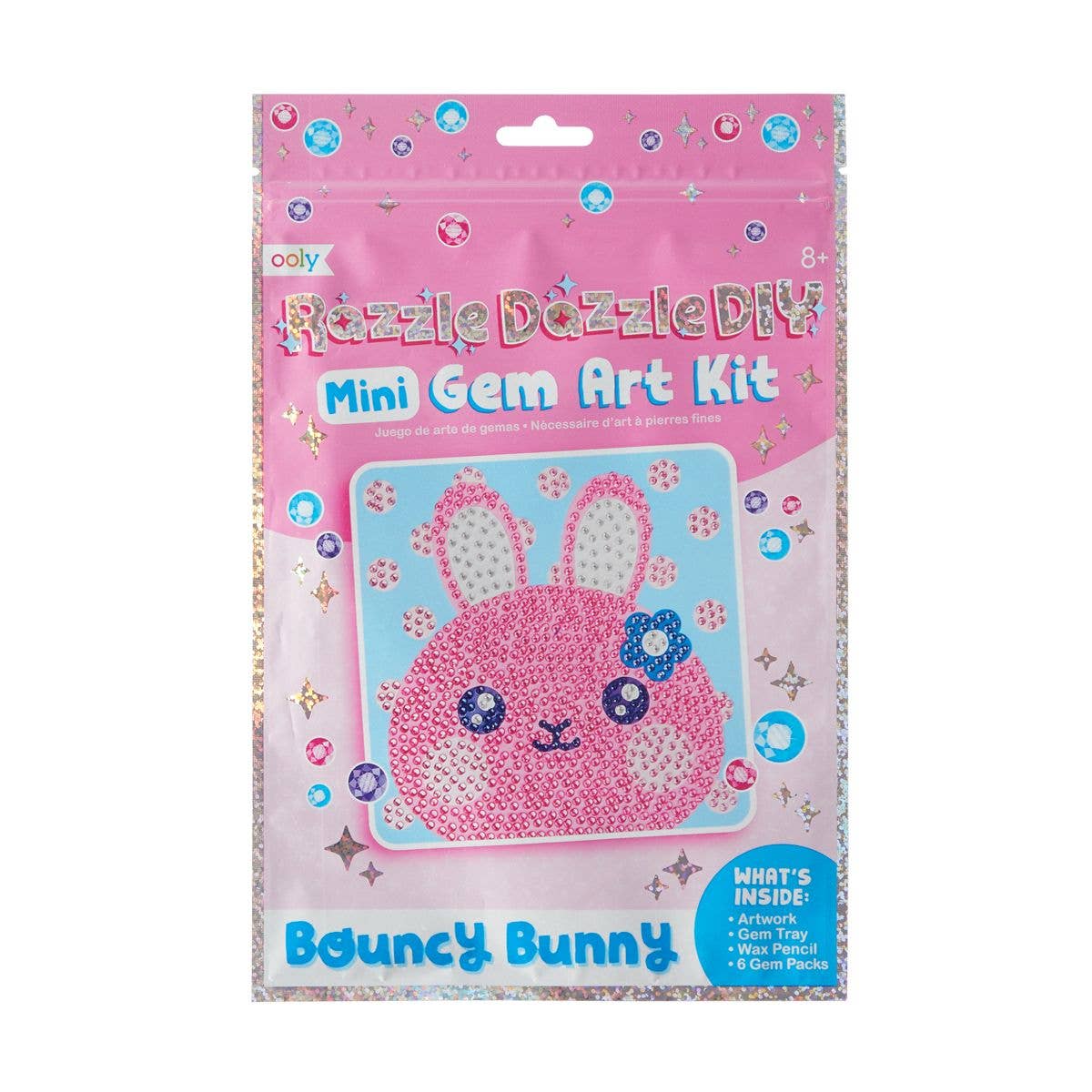 OOLY - Razzle Dazzle D.I.Y.: Mini Gem Art Kit - Bouncy Bunny