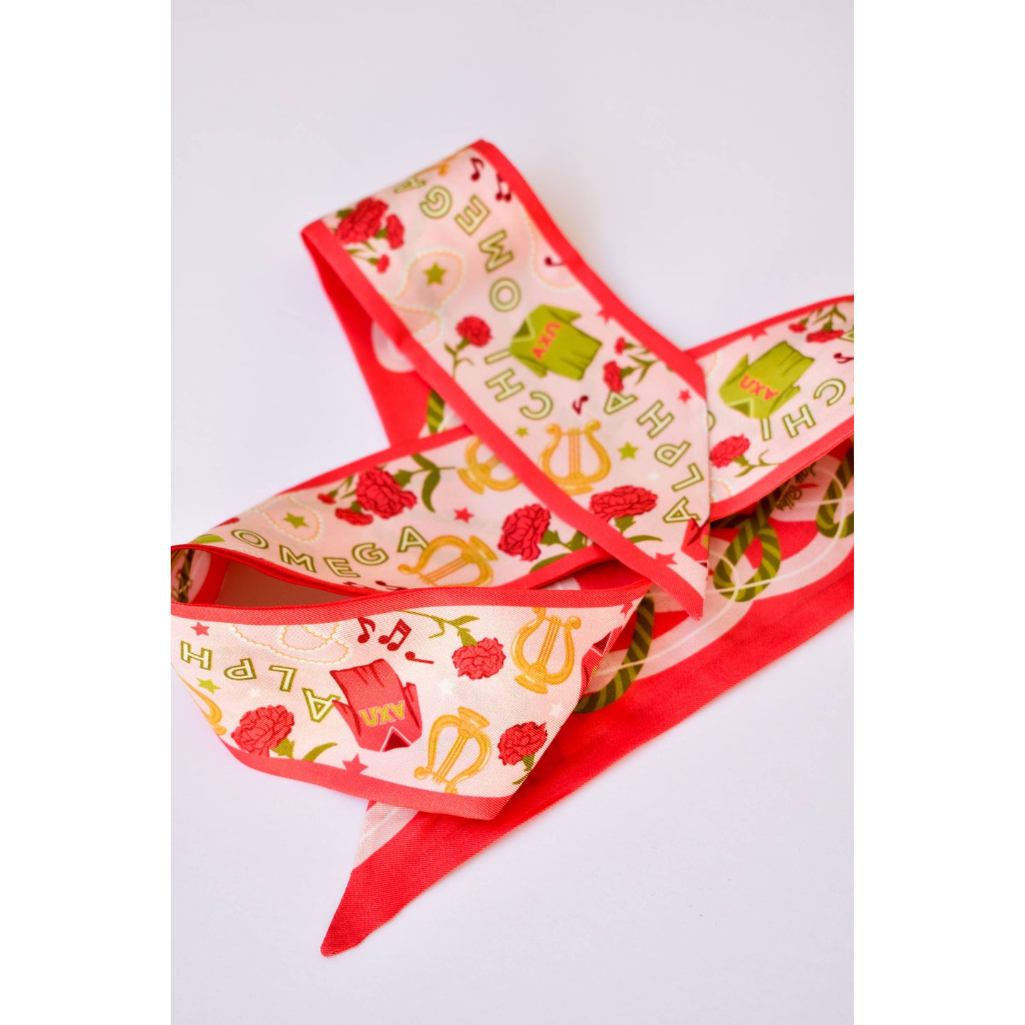 Saturday Silks - Alpha Chi Omega Skinny Scarf