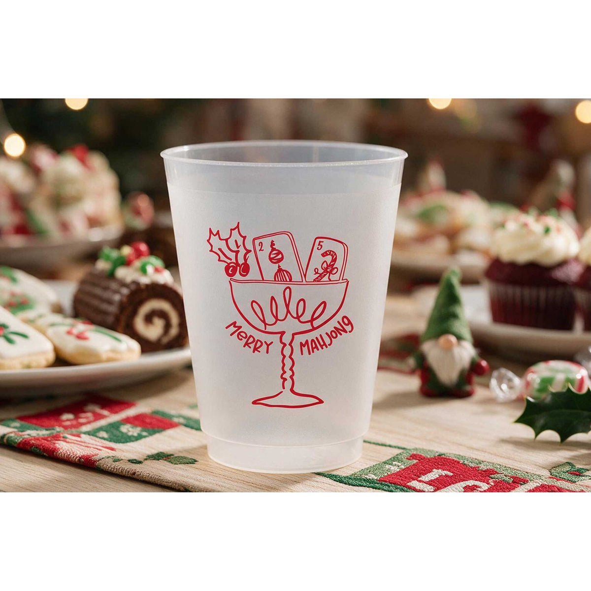 Merry Mahjong Frosted Cup
