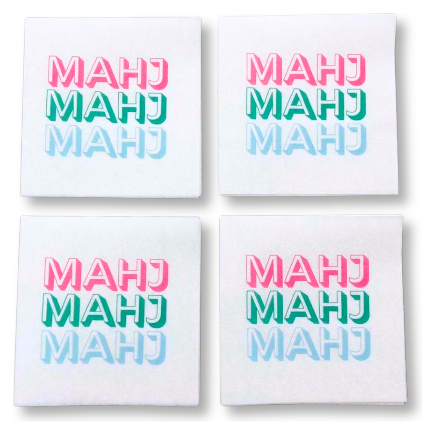 My Fair Mahjong - Mahj Mahj Mahj Cocktail Napkins - 50-Pack | 5'' x 5''