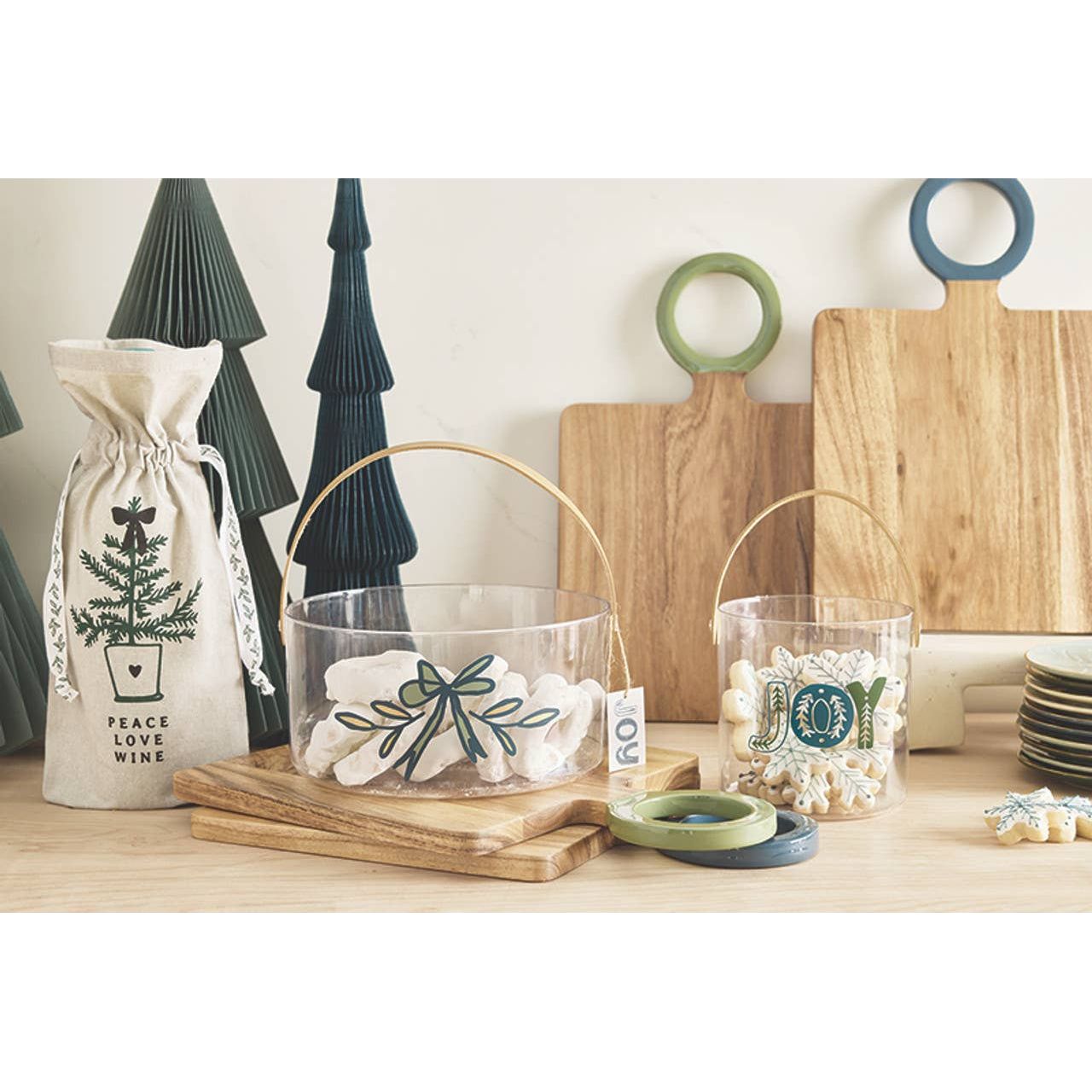 Santa Barbara Design Studio by Creative Brands - Acrylic Bucket - Bow: Acrylic/PU Leather / 8.25" Dia x 4" H
