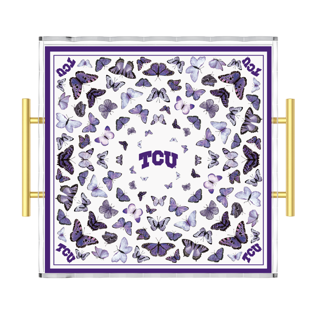 Victory Lap - TCU Butterfly Acrylic Tray