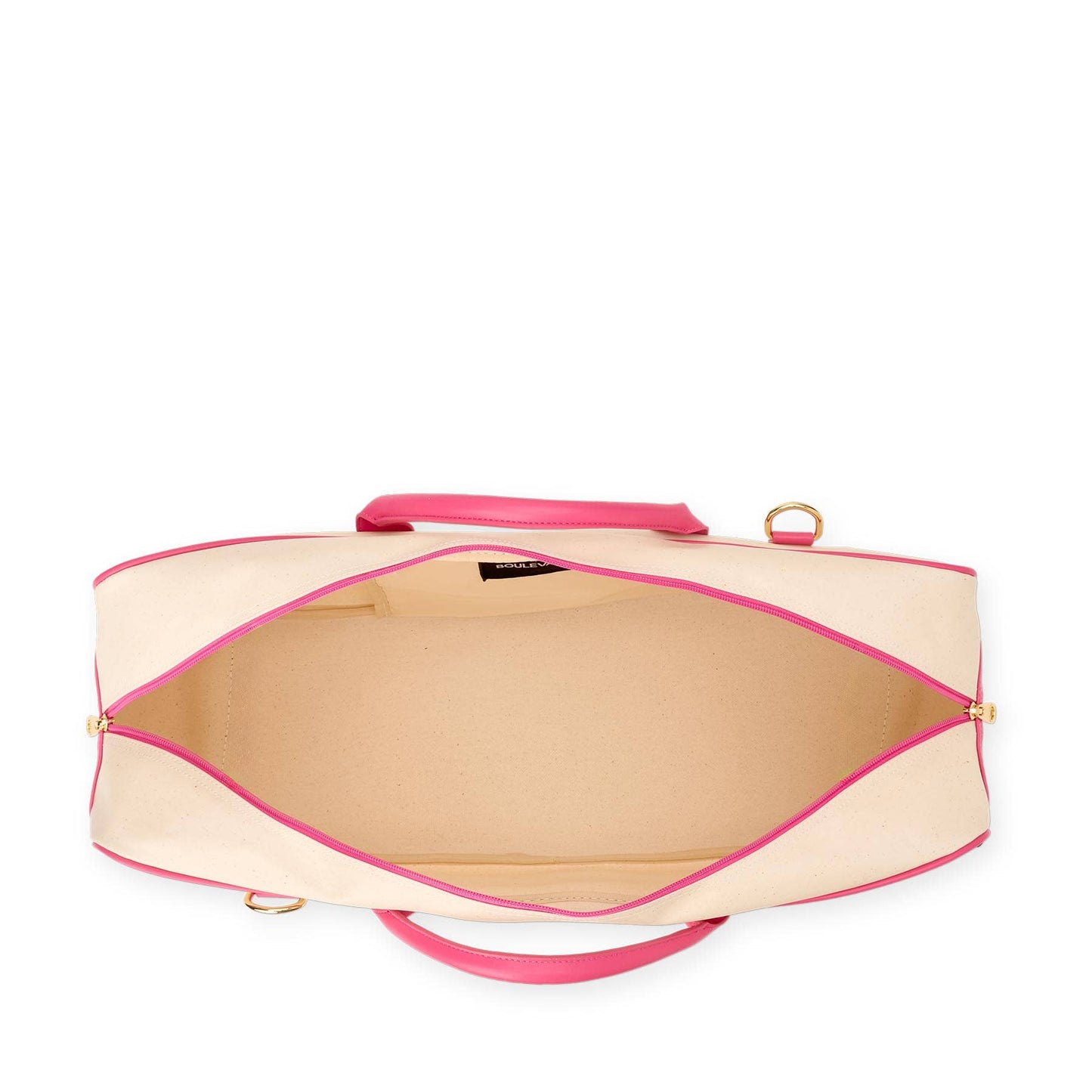 Boulevard - "Margo" Natural Mahjong Tote : PINK PUNCH