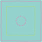 Peace Love Mahjong - Mats: Light Aqua with Yellow & Pink