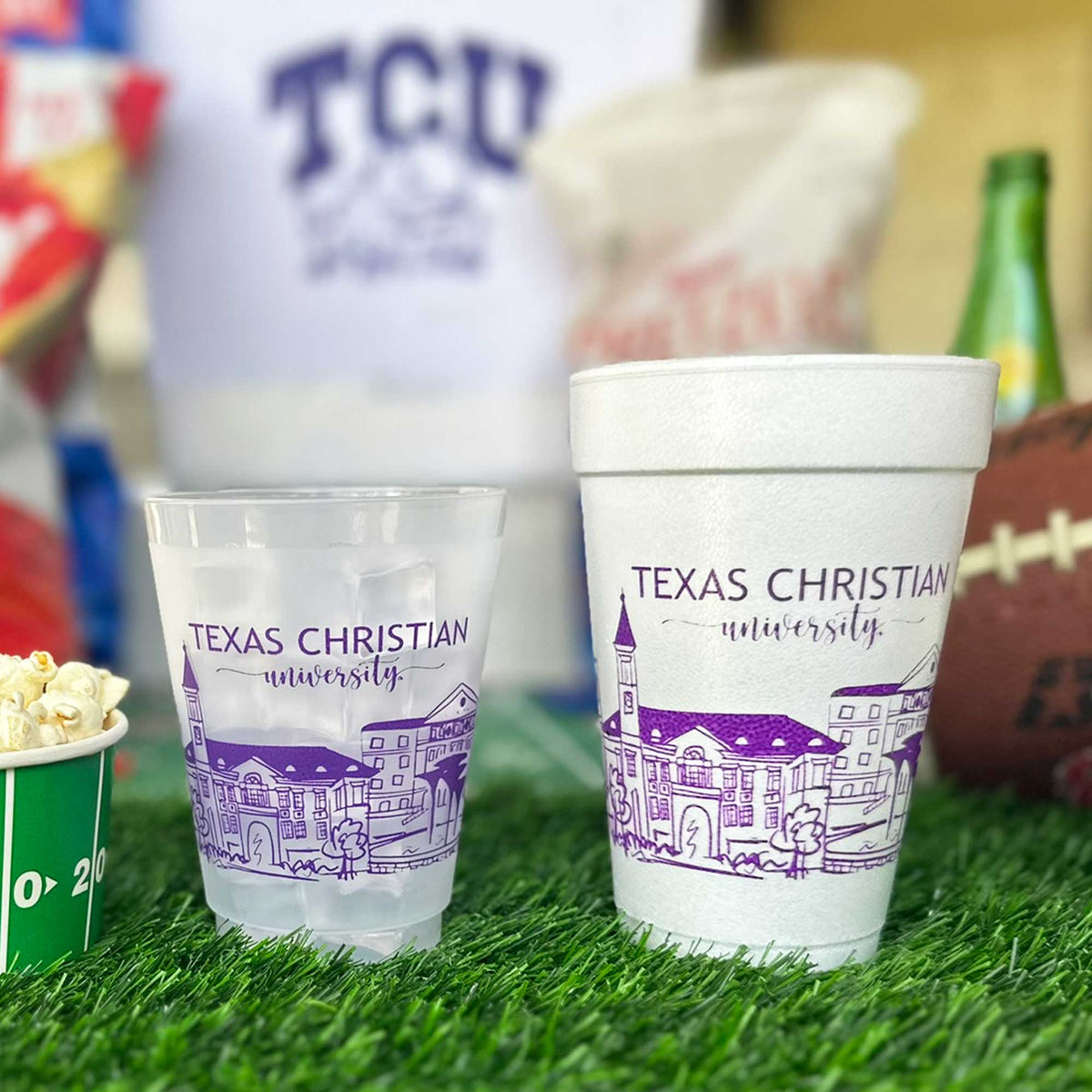 TCU Skyline Foam Cups