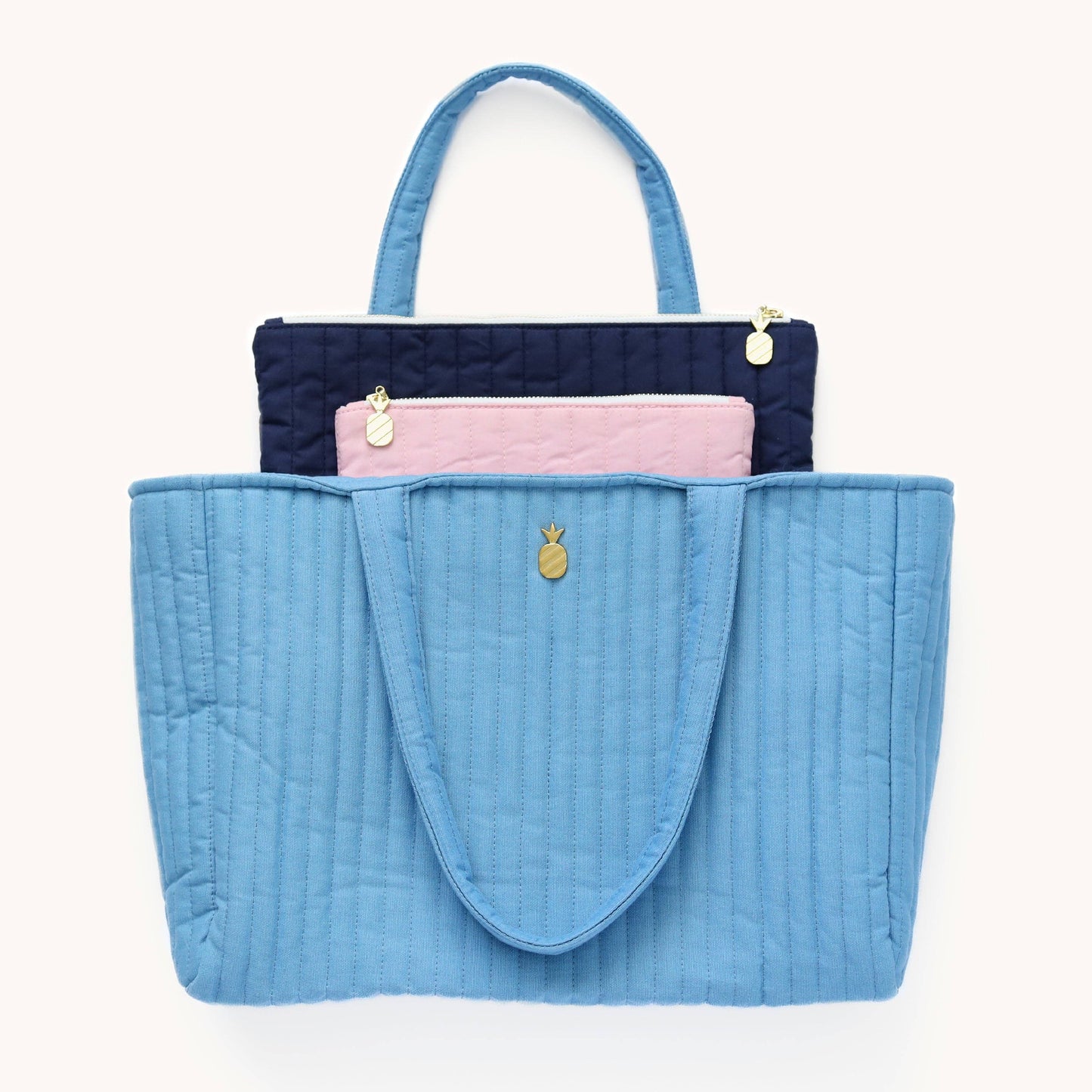 Simplified by Emily Ley - Quilted Tote Bag - French Blue