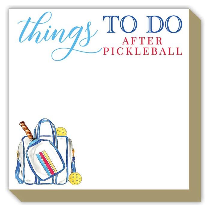 Handpainted Things to do After Pickleball Luxe Notepad