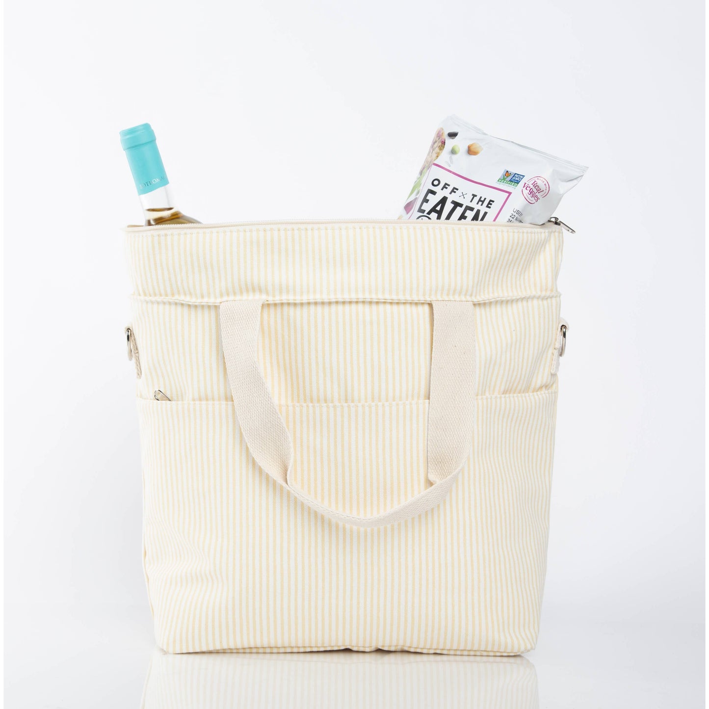CB STATION - Stripes Cooler Tote: Gray
