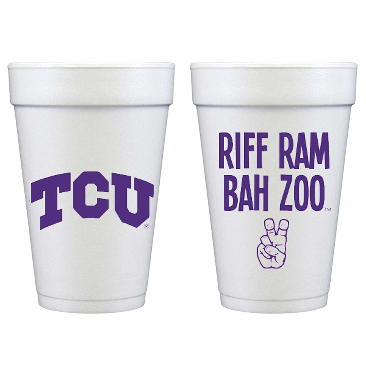 TCU | Riff Ram Bah Zoo Foam Cups