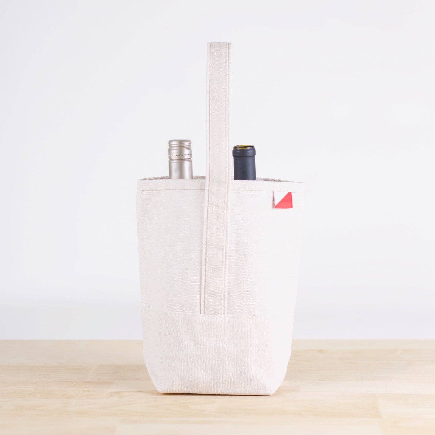 ShoreBags - 2- Bottle Canvas Wine Gift Host Bag: Pink