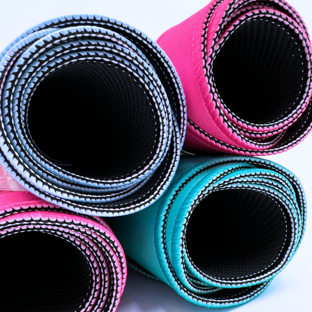 My Fair Mahjong -Pink Center- Blue Scallop Mahjong Mat