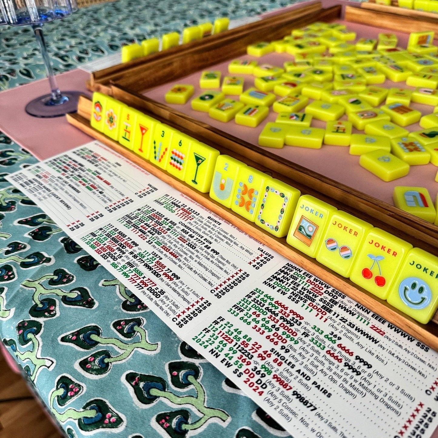 Peace Love Mahjong - Mod Tiles - Chartreuse: Chartreuse