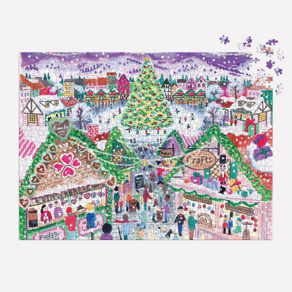 Michael Storrings Holiday Village Market Foil Puzzle