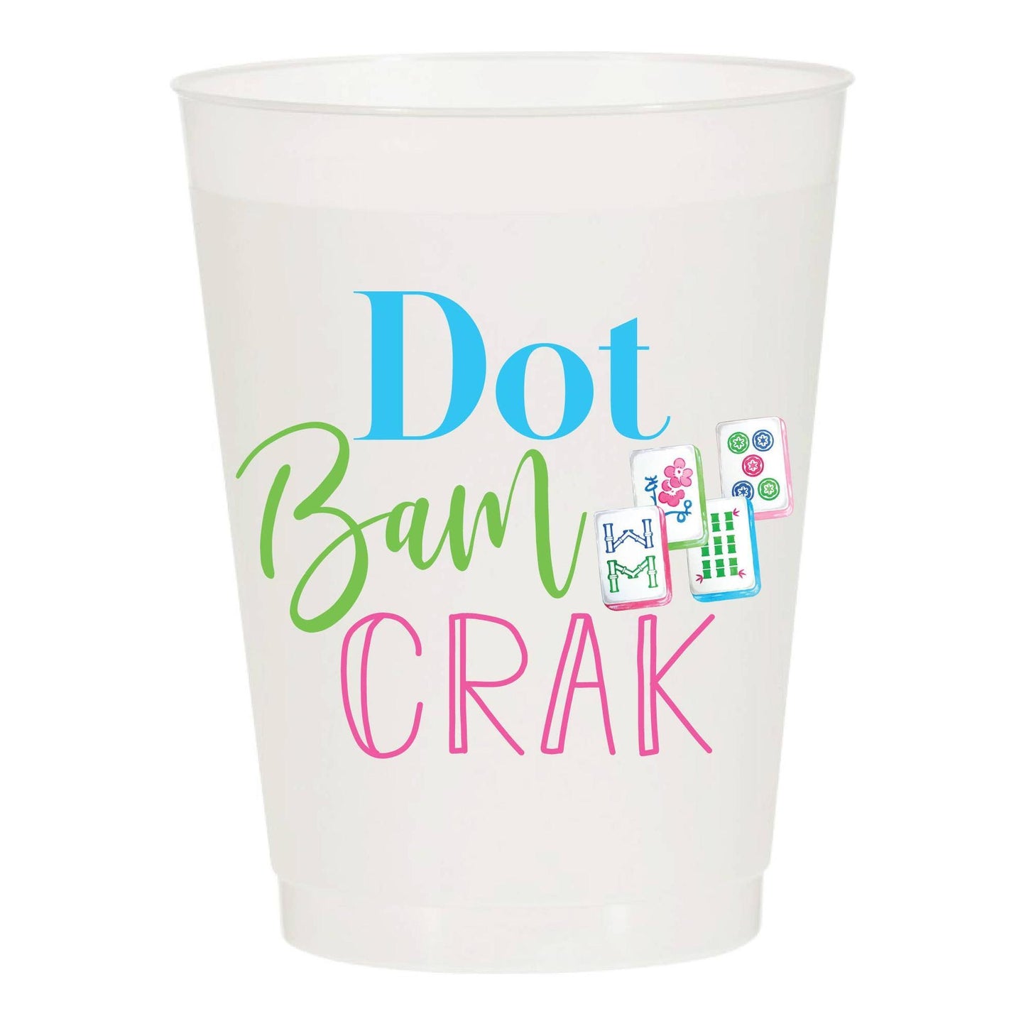 Dot Bam Crak Full Color Frosted Cups -Set of 6