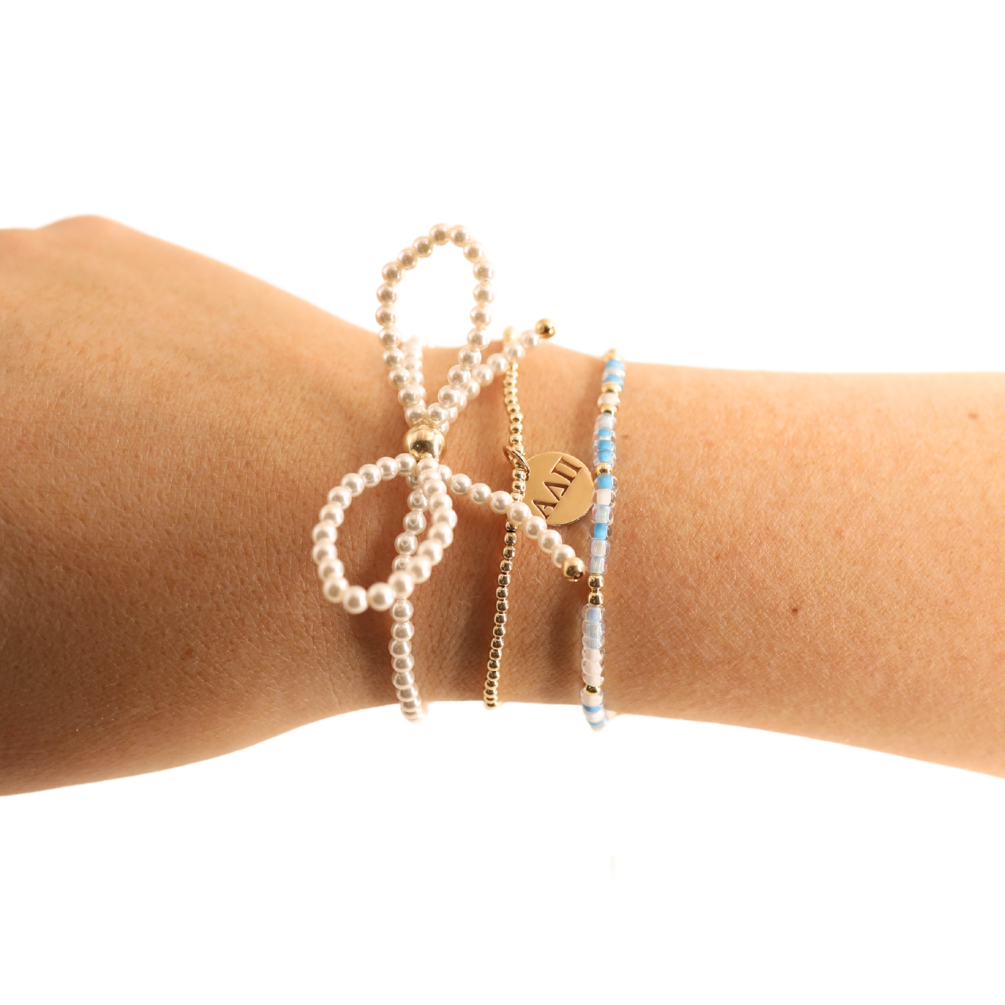 Beaded Blondes - Alpha Delta Pi Charm Bracelet: Standard 6.75 inch