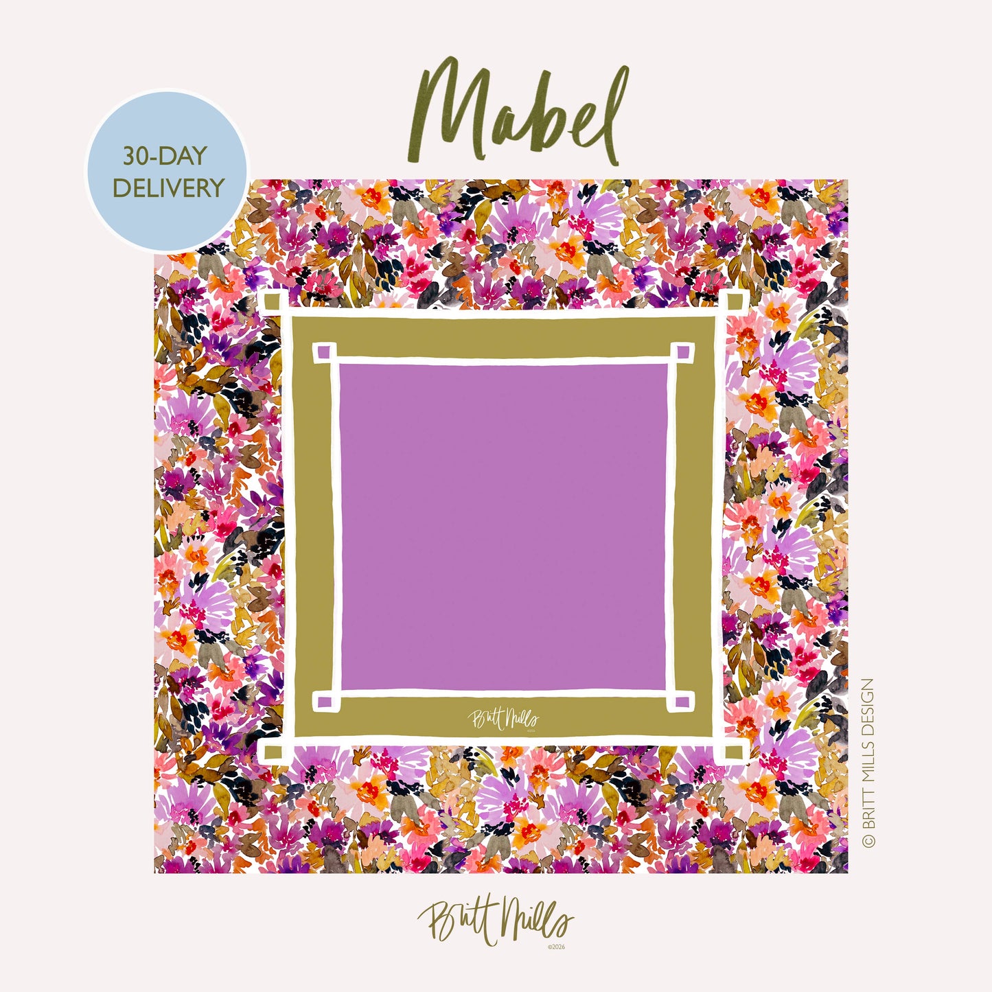 Britt Mills Design - Britt Mills Mahjong Mats (Non-Neoprene): Mabel
