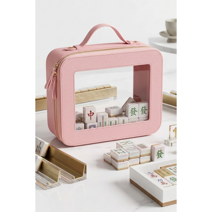 Nash Grey - Posie Pink Clear Travel Bag