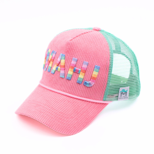 My Fair Mahjong - MAHJONG HAT | Corduroy Trucker | MAHJ: Pink