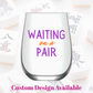 Fabuplates - Mahjong Stemless Tossware 4 ct Set Wine Glasses "Waiting on a Pair"
