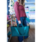 Peace Love Mahjong - Mahjong Bag - Woven Carryall with Matching Tile Pouch: Orchid