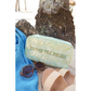 KENZKUSTOMZ - Green Scallops Under the Palms Large Clear Coat Bag