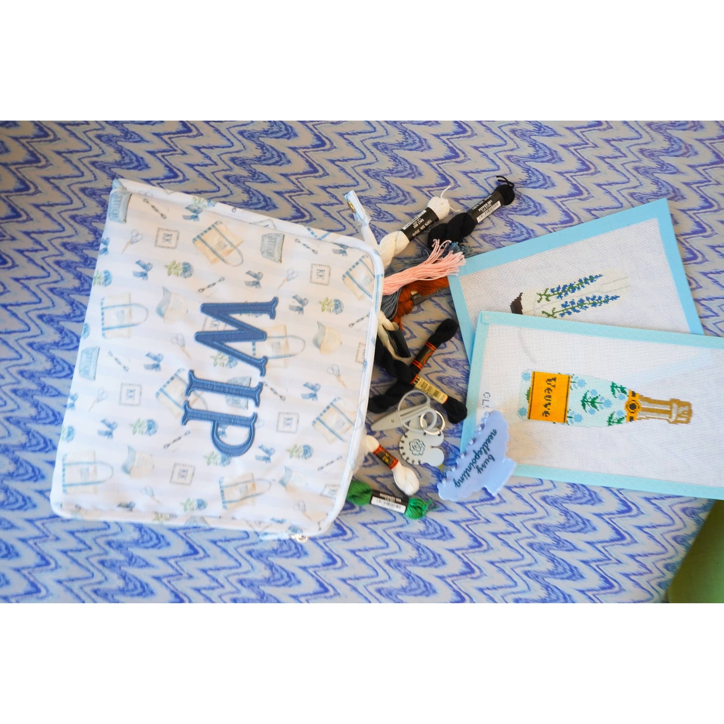KENZKUSTOMZ - WIP - Needlepoint Travel Pouch