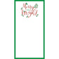 WH Hostess Social Stationery - In Stock 4.25x8.5 Merry and Bright List Notepad