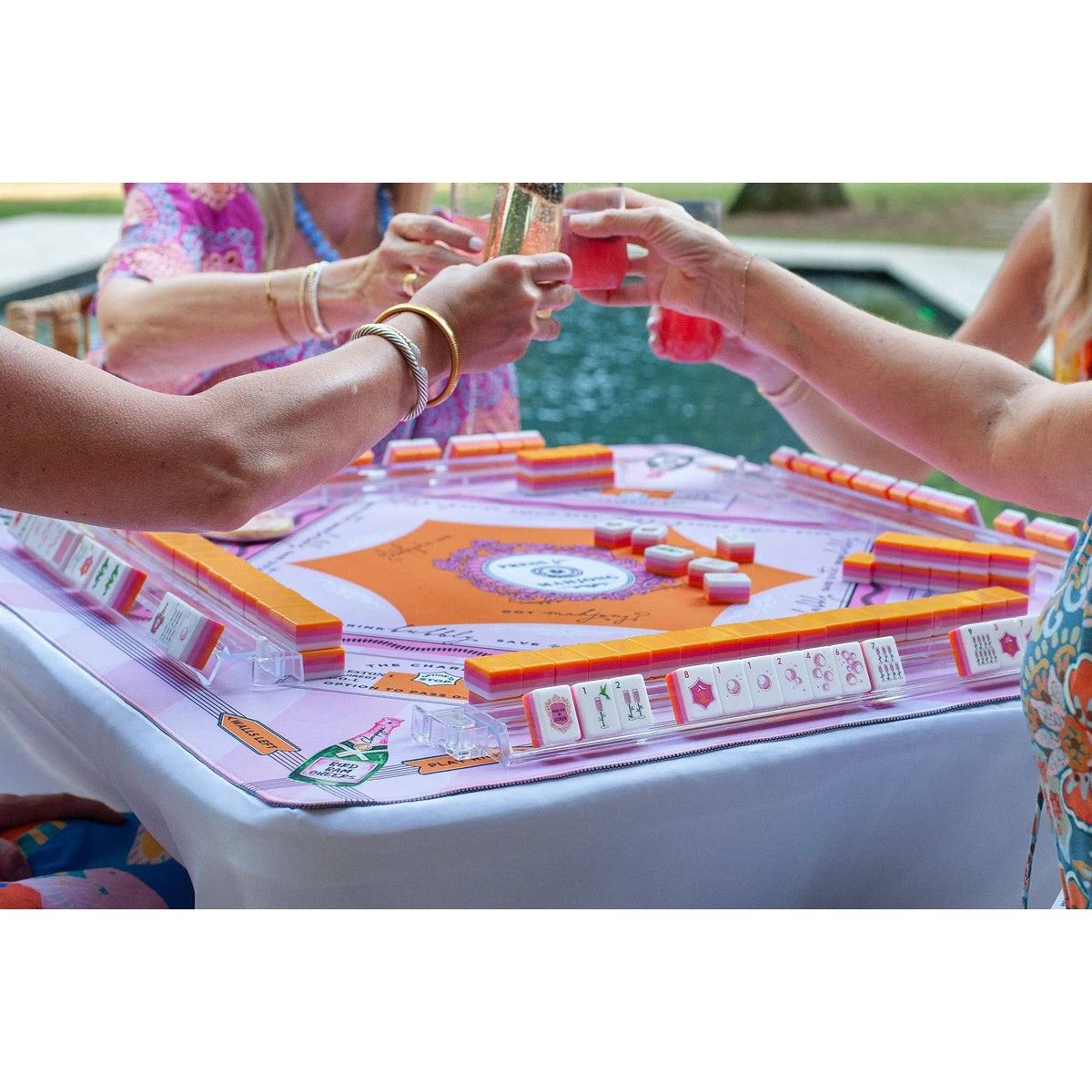 Bams & Bubbly Mahjong Tiles - Champagne