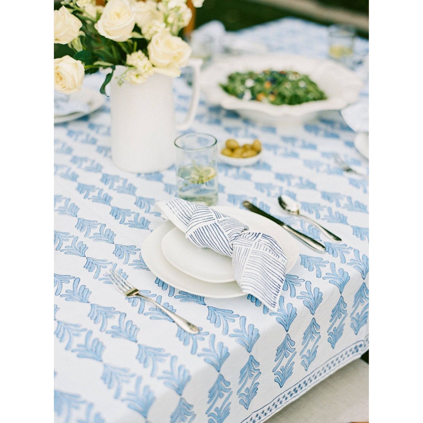 Mended - Table Throw - Palmetto, Uniform Blue & Navy