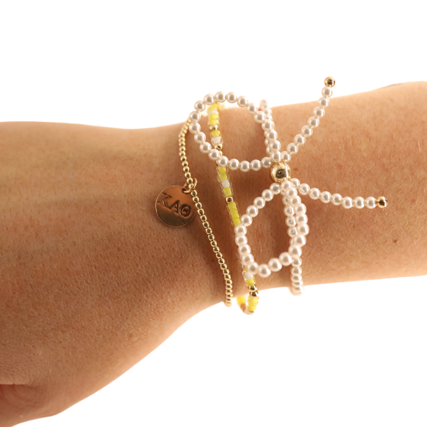 Beaded Blondes - Kappa Alpha Theta Charm Bracelet: Standard 6.75 inch