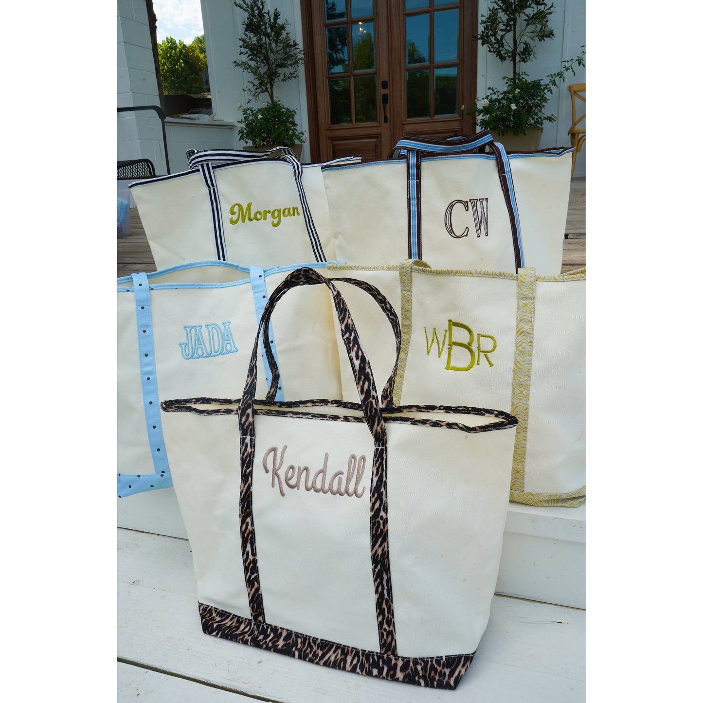 Standard Canvas Tote - Fall Collection | Customizable: Chocolate Stripes - KENZKUSTOMZ