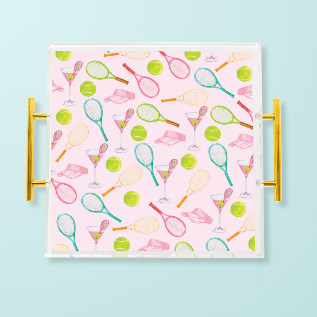 Taylor Paladino - Tennis Pattern Acrylic Tray: GOLD