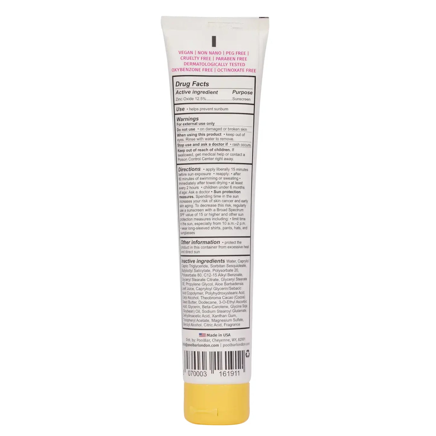 PoolBar London - Mineral SPF 30 Body Cream