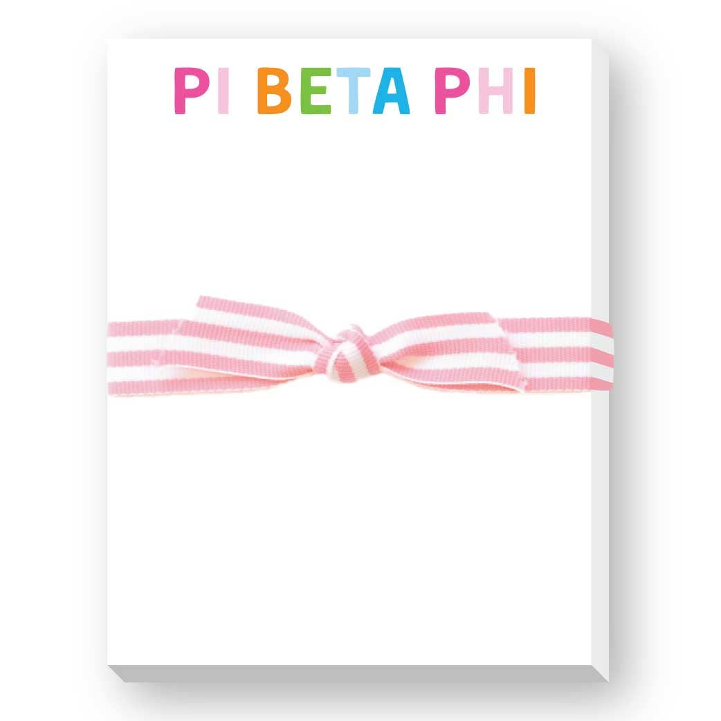 Donovan Designs - SORORITY GREEK RAINBOW MINI NOTEPAD: GAMMA PHI BETA
