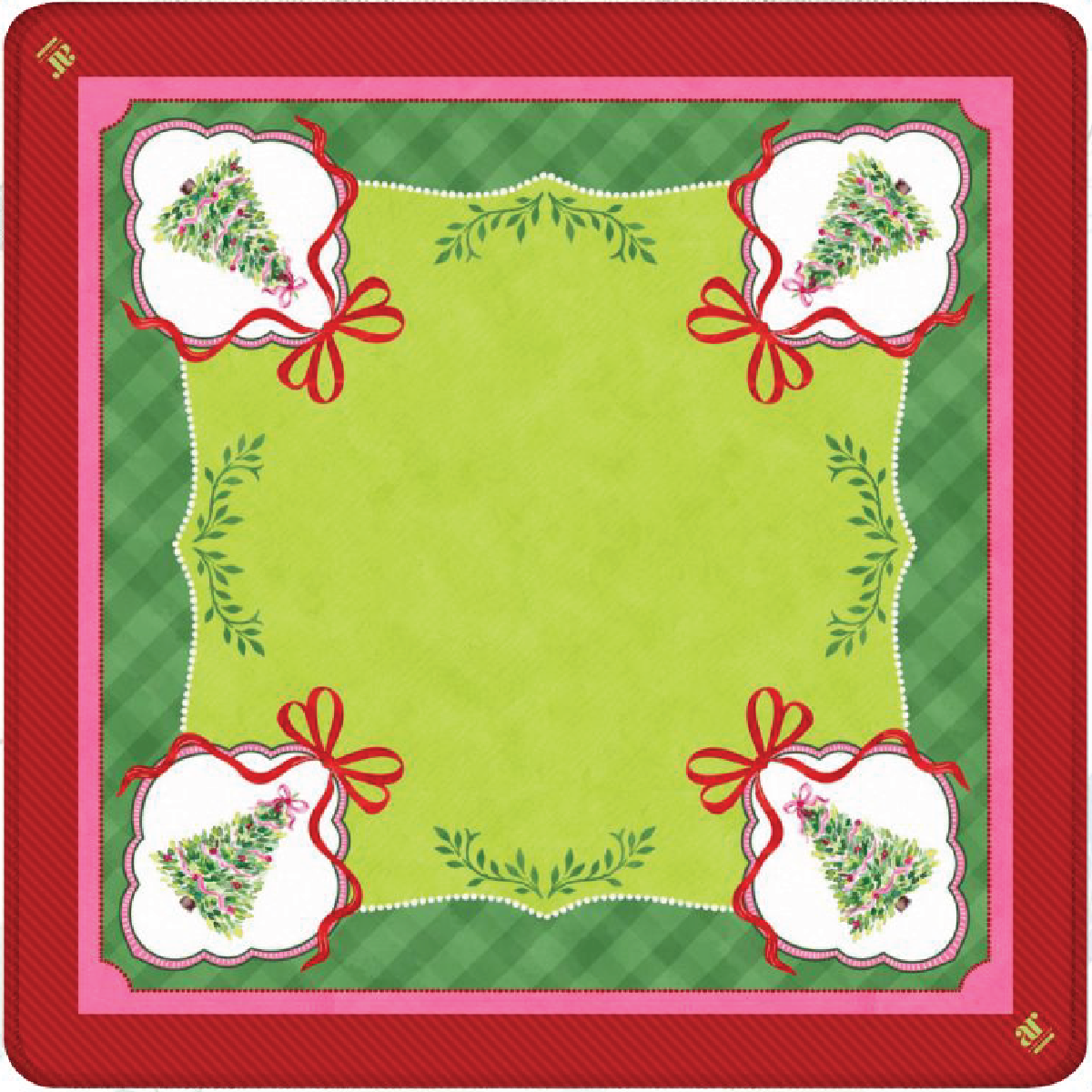 Anders Ruff Design Co. - Watercolor Christmas Tree Mahjong Mat