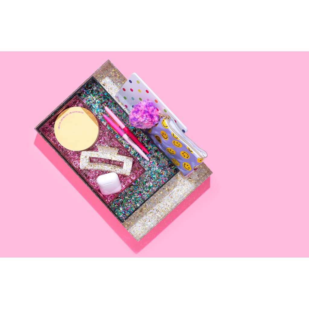 Nesting Tray - Large - Pearl + Gold Confetti