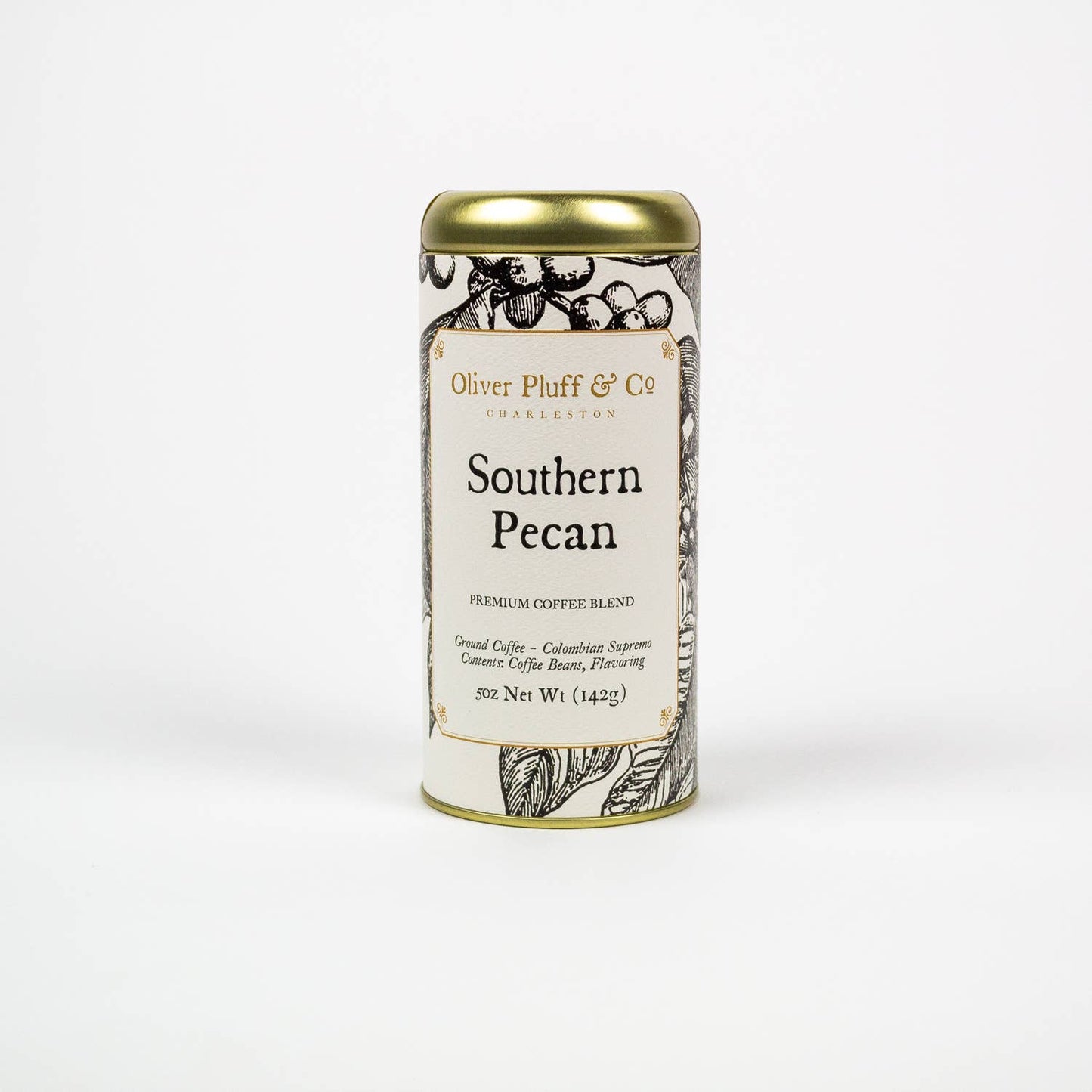 Oliver Pluff & Company - Southern Pecan Ground Coffee - Signature Coffee Tin