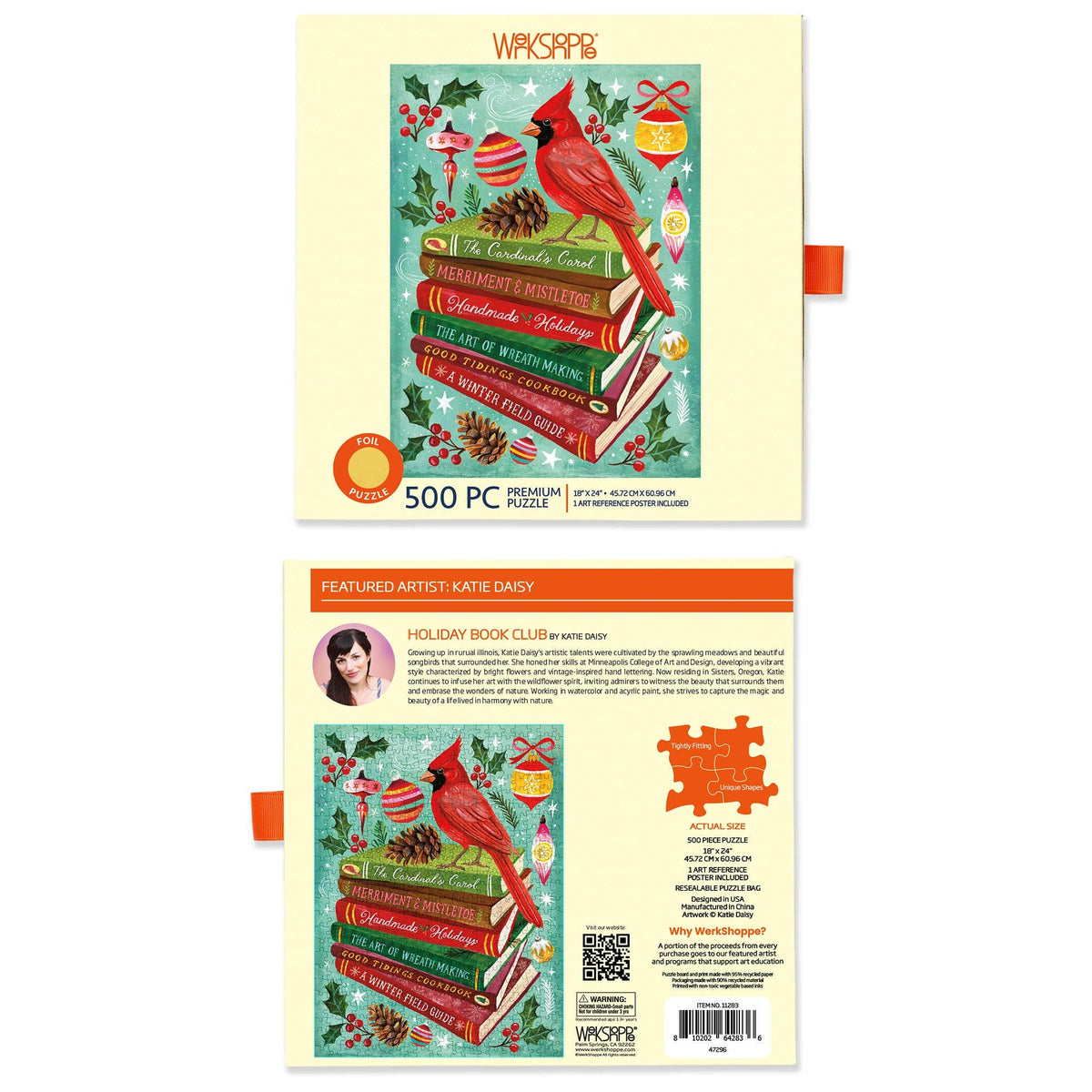 Holiday Bookclub Gold Foil Puzzle