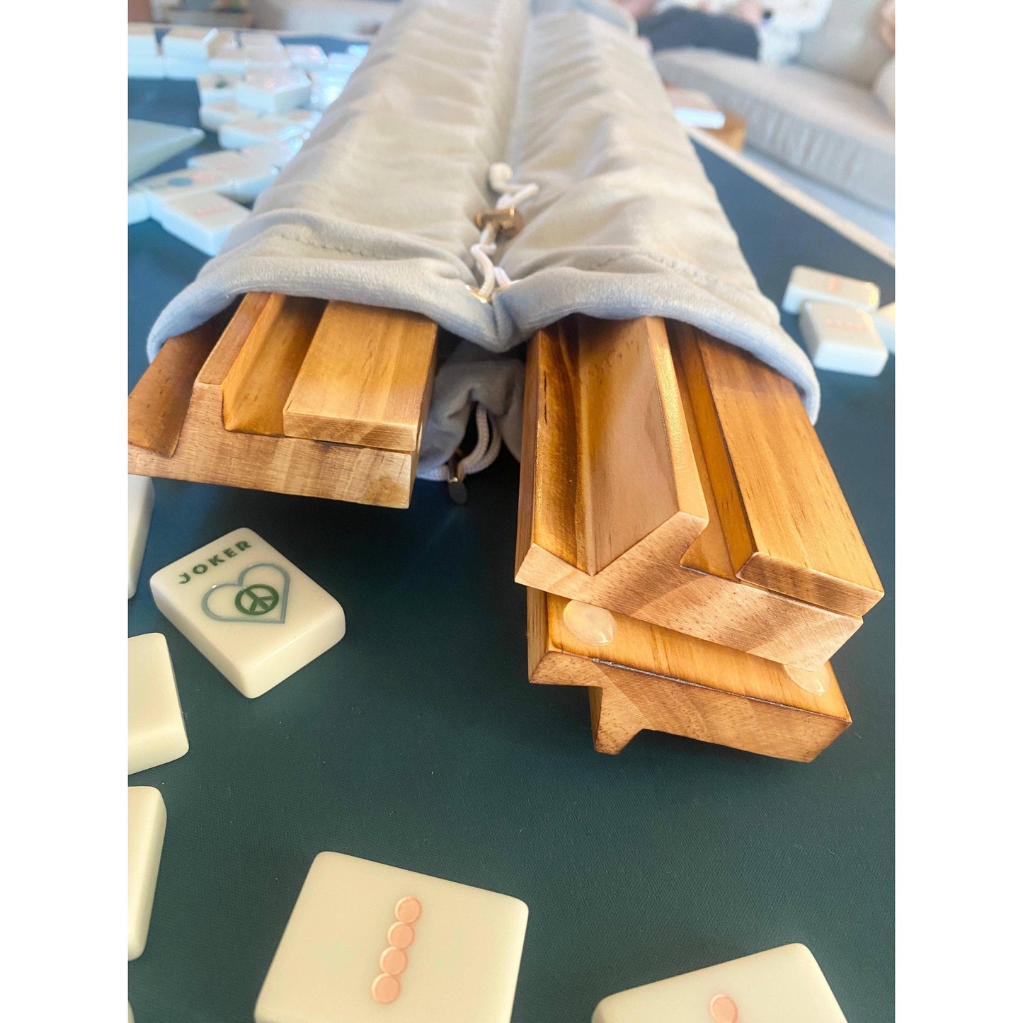 Peace Love Mahjong - Rack Bag: Dark Teal