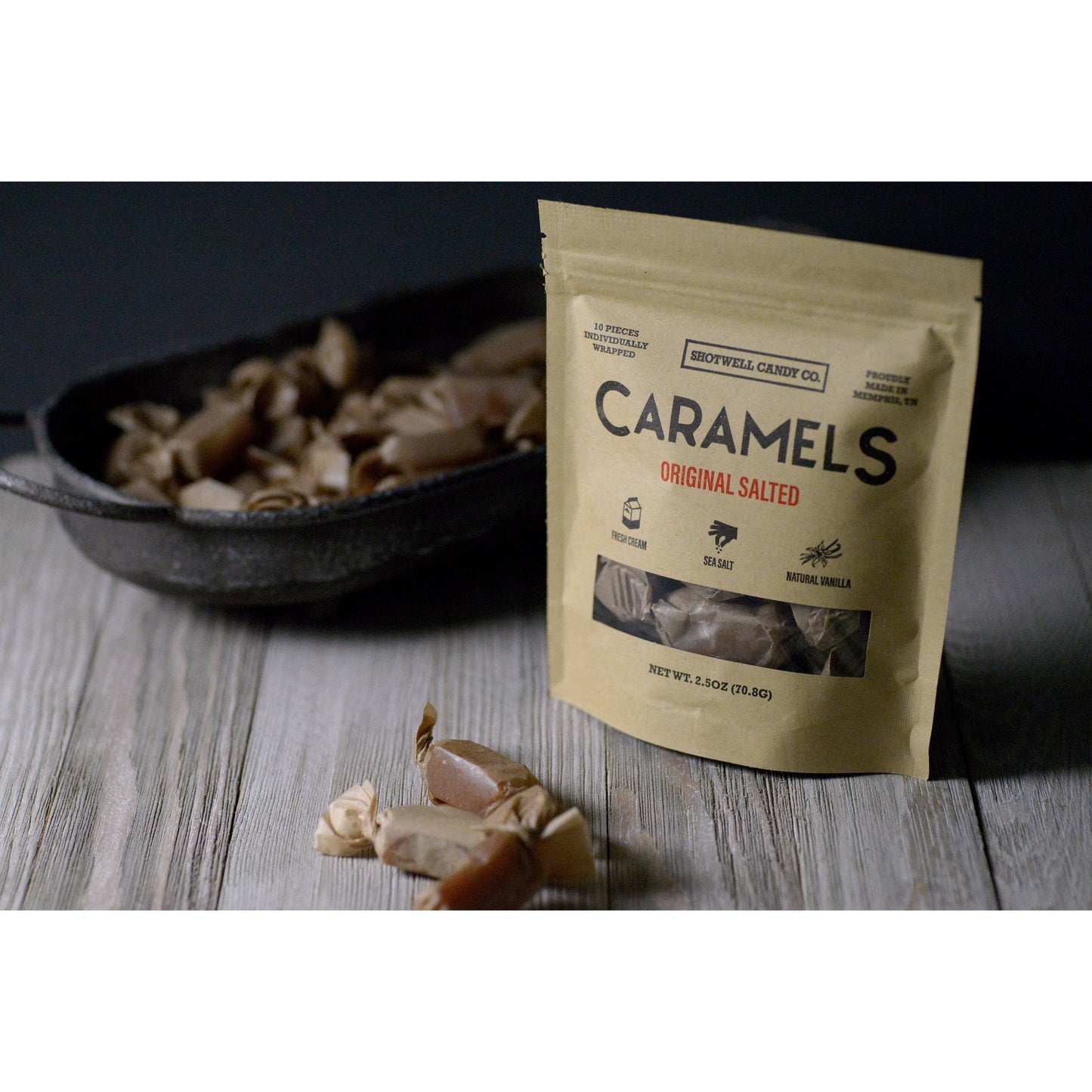 Shotwell Candy Co. - Hand Crafted Salted Caramel: 16-Piece Box