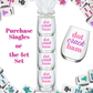 Fabuplates - Mahjong Stemless 4 ct Set Wine Glasses "Dot Crack Bam"