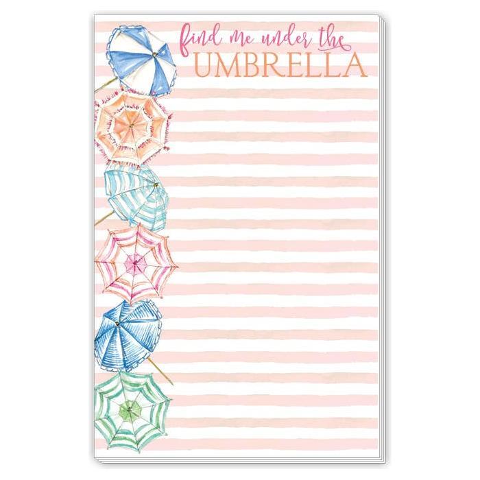 Handpainted Find Me Under The Umbrella Large Notepad