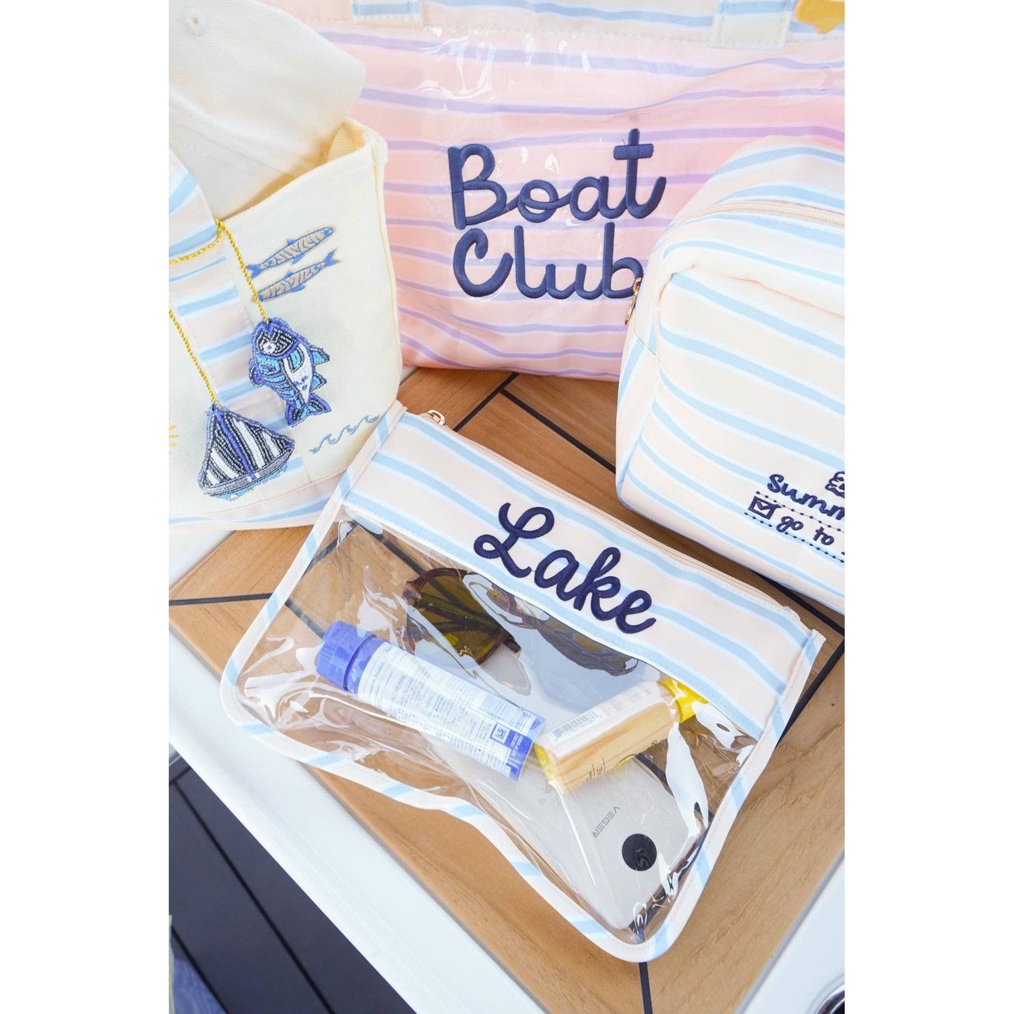 KENZKUSTOMZ - Lake - Butter & Blue Clear Pouch